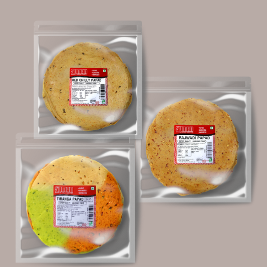 Papad Fusion Trio - Red Chilli | Rajwadi | 3 in 1