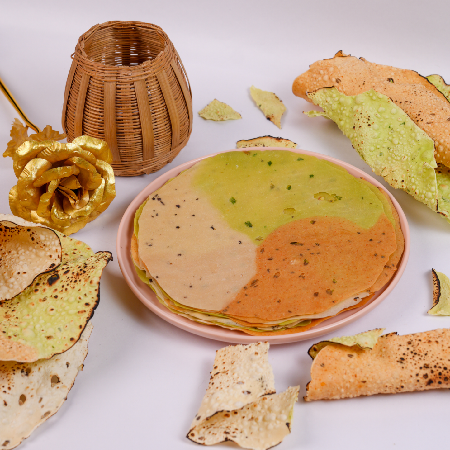 Handmade Tiranga/ 3 in 1 Papad
