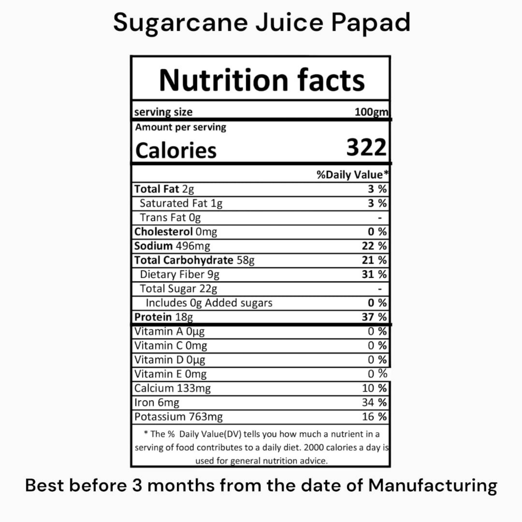 Handmade Sugarcane juice/Sweet & Spicy Papad