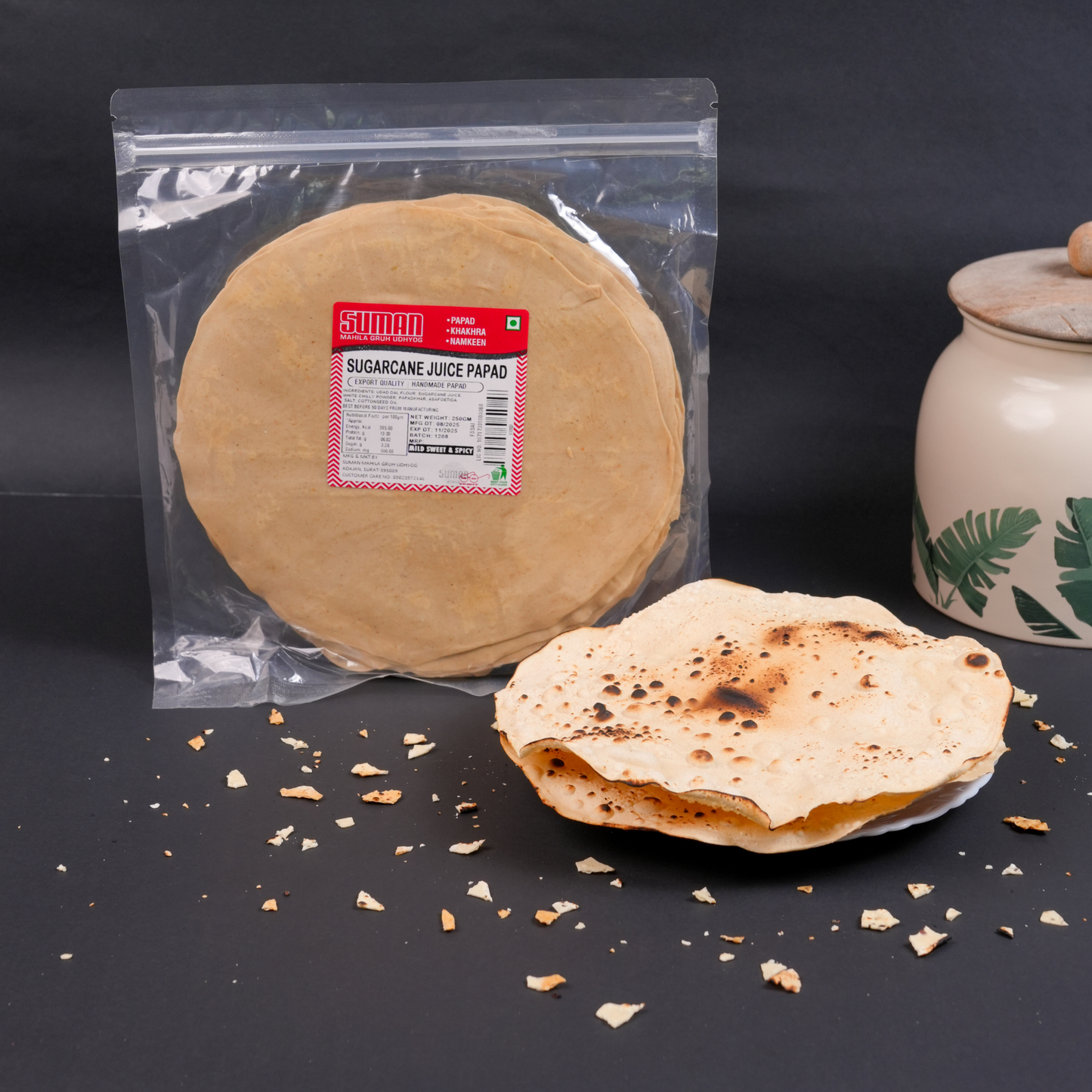 Handmade Sugarcane juice/Sweet & Spicy Papad