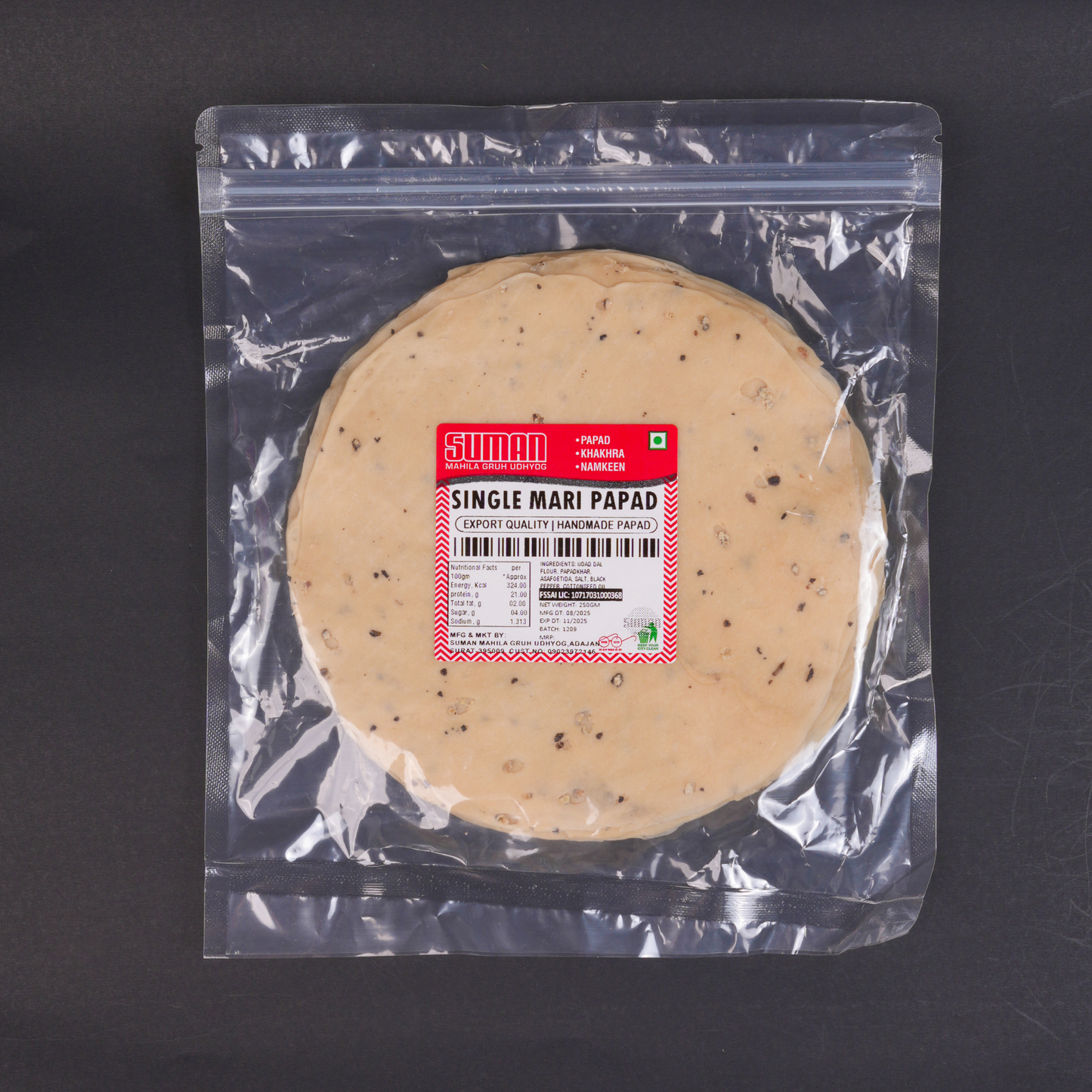 Handmade Single Mari Papad