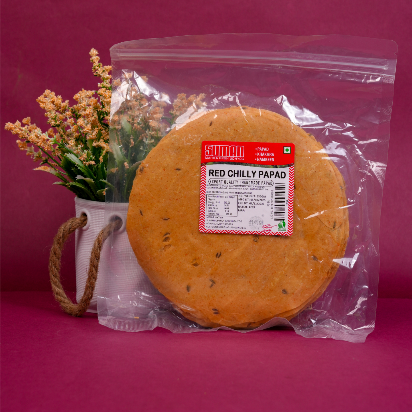 Papad Fusion Trio - Red Chilli | Rajwadi | 3 in 1