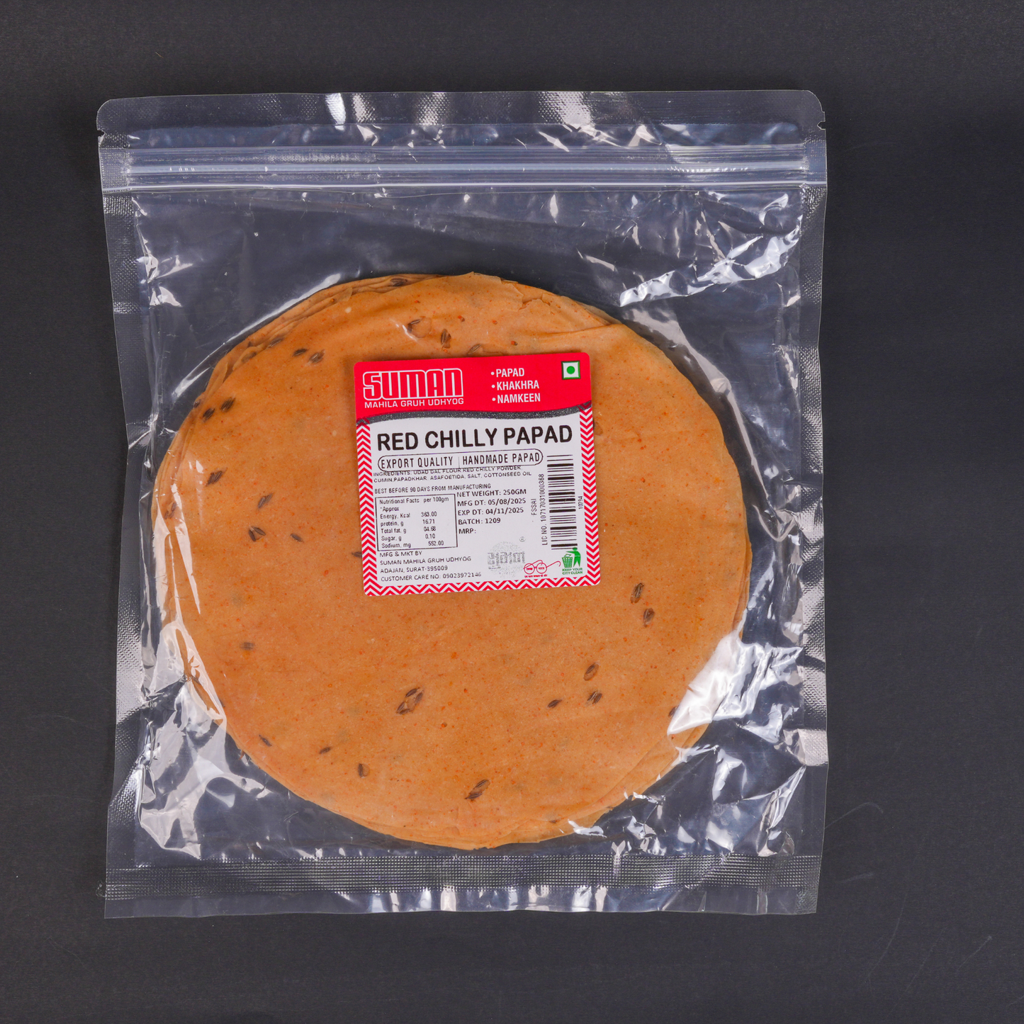 Handmade Red Chilli Papad