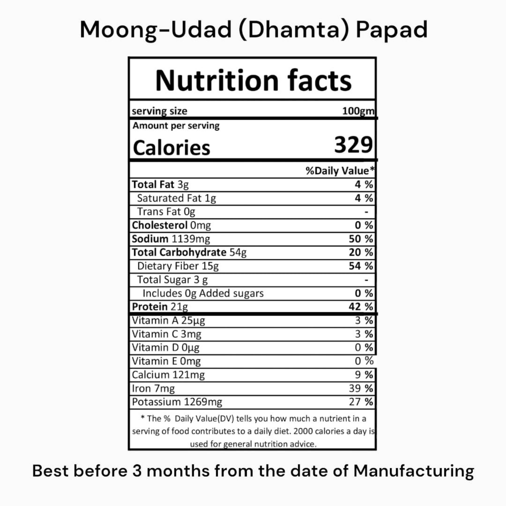 Handmade Moong udad/Dhamta Papad