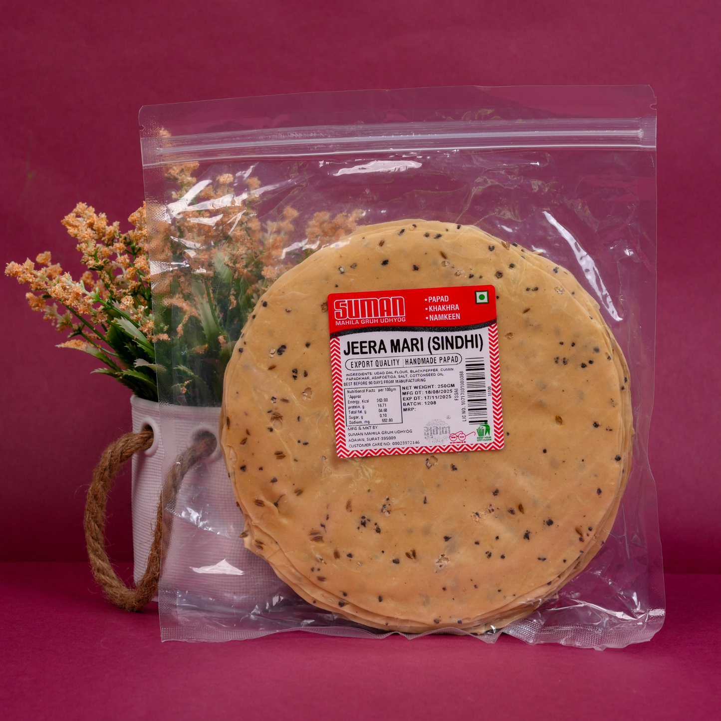 3 in 1 Mari Papad Combo – Single, Double & Jeera Mari