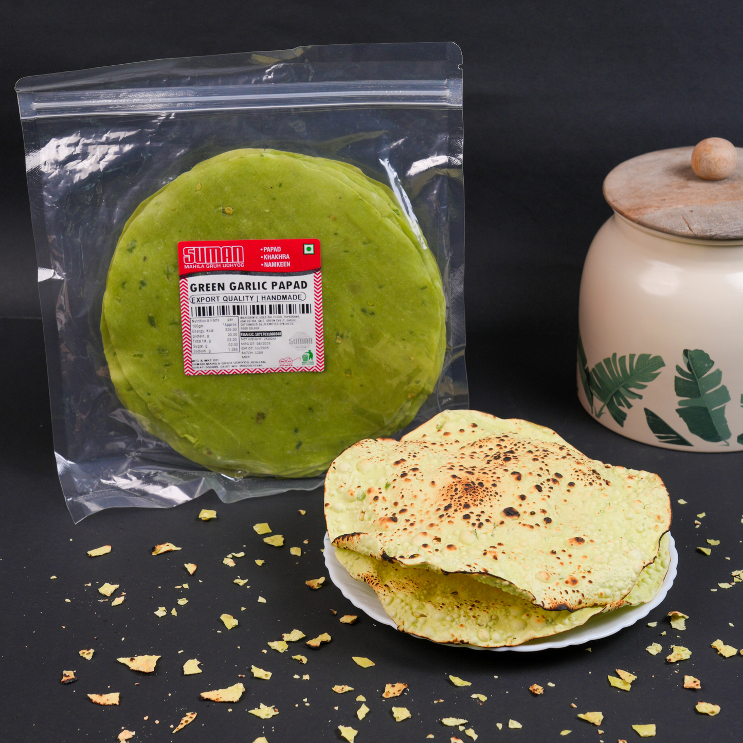 Handmade Garlic Papad