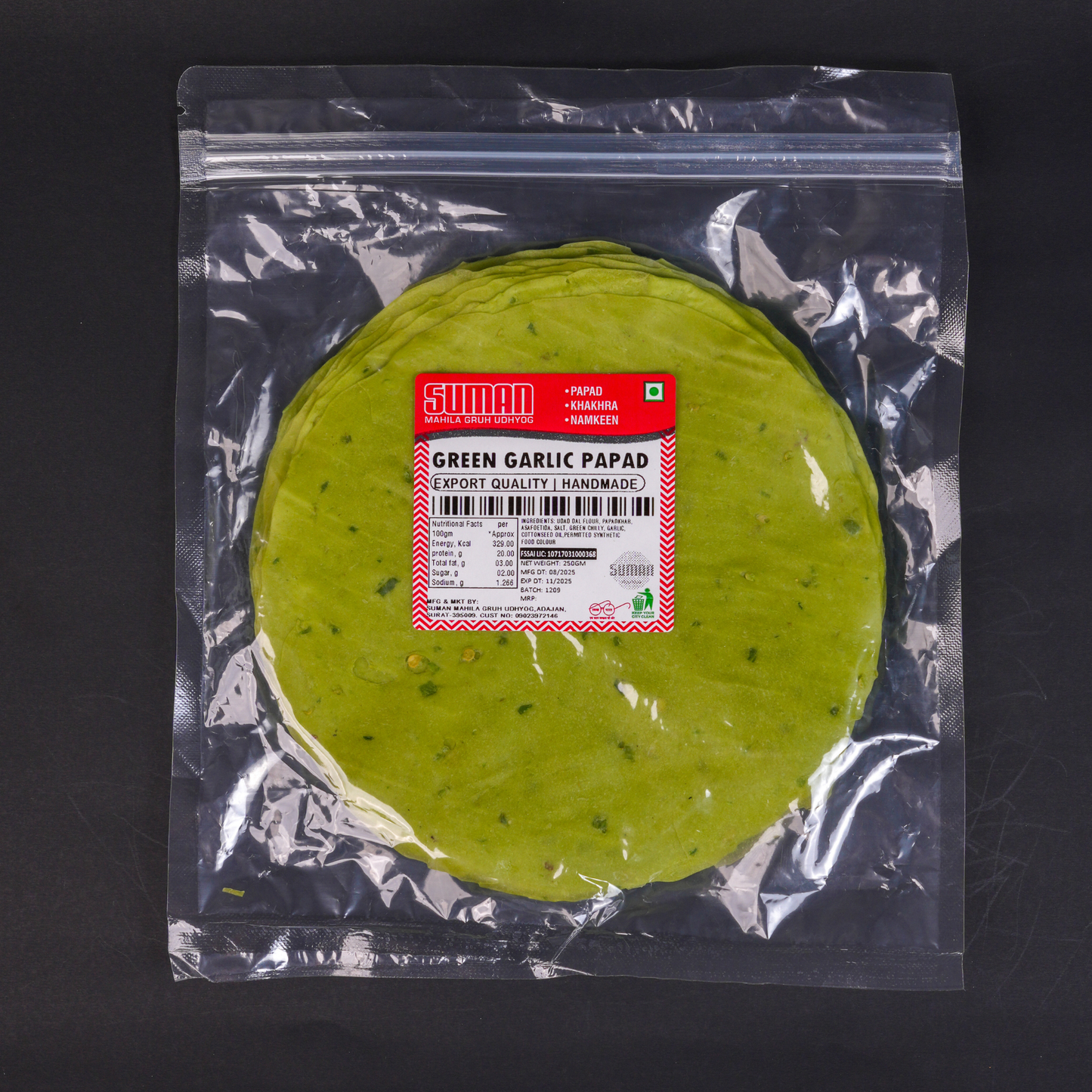 Handmade Garlic Papad