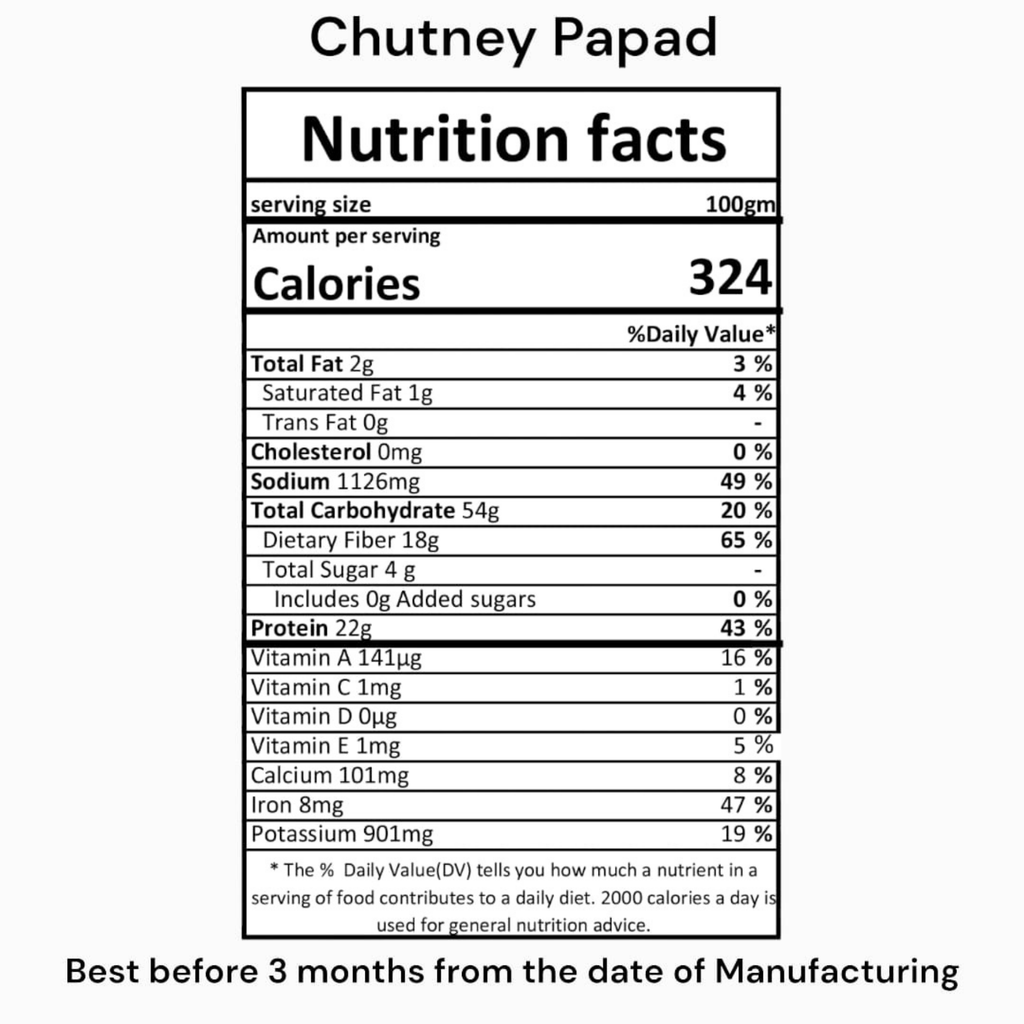 Handmade Chutney Papad