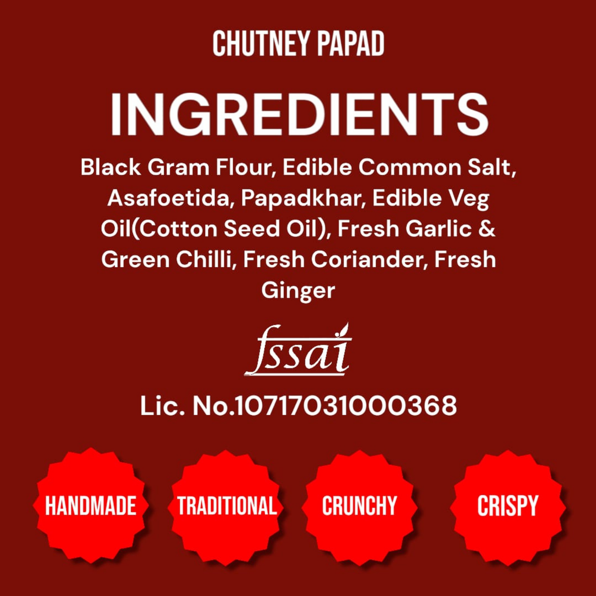 Handmade Chutney Papad