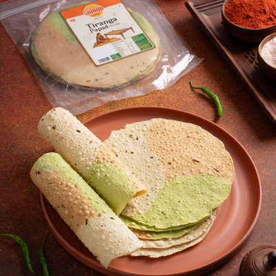 Handmade Tiranga/ 3 in 1 Papad