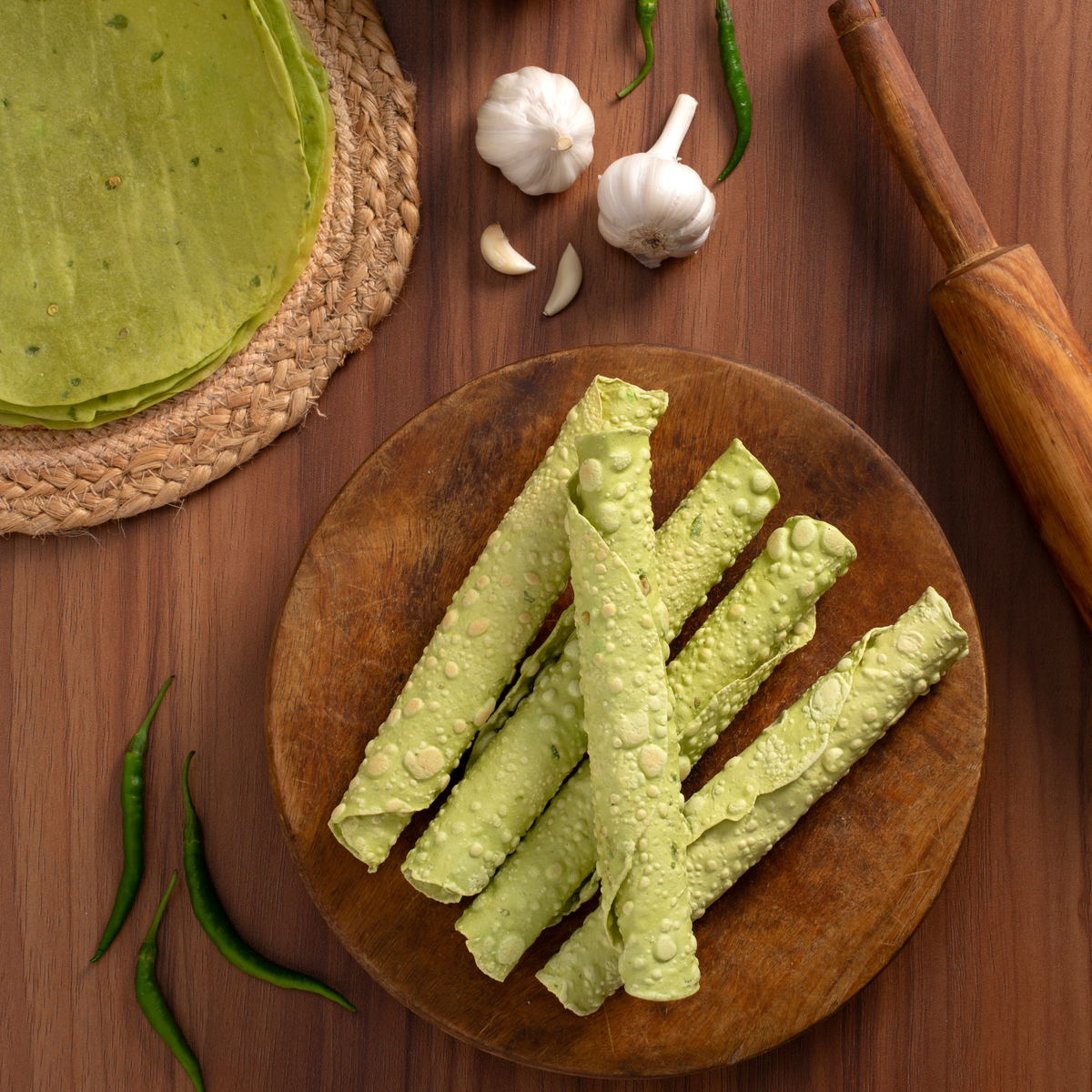 Handmade Garlic Papad