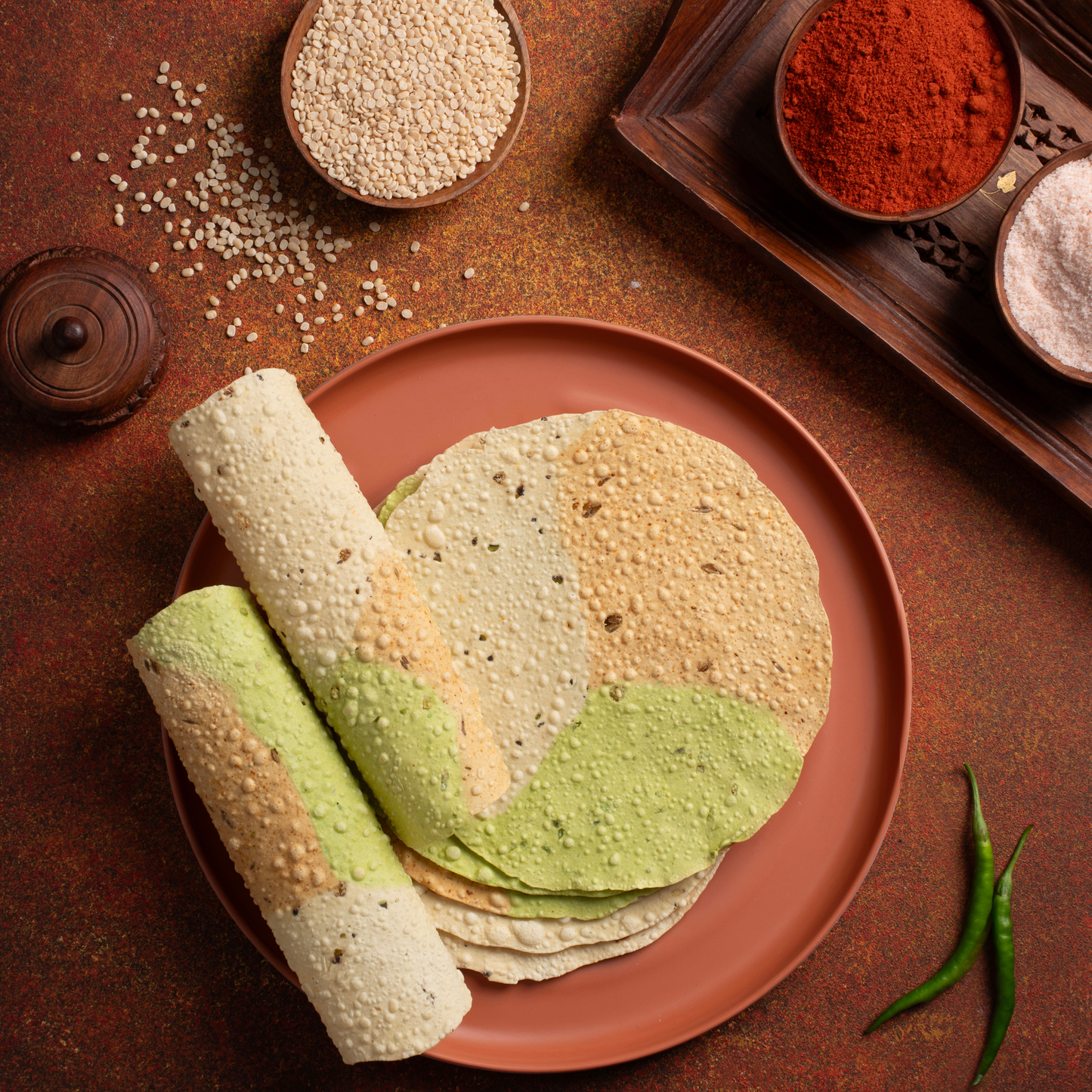 Handmade Tiranga/ 3 in 1 Papad